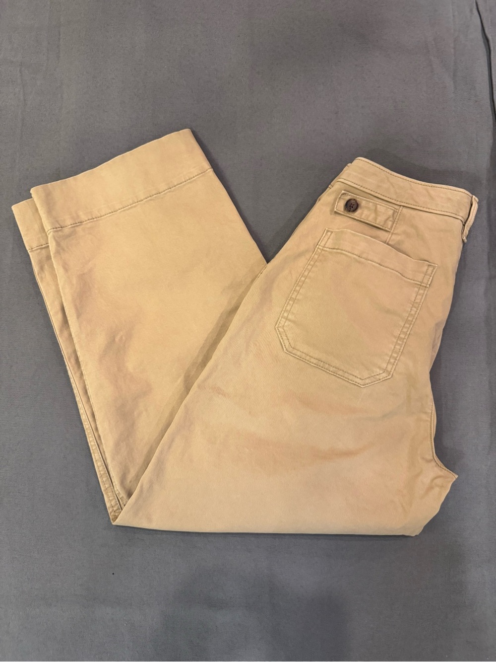 Banana Republic Women's Authentic Chino Wide Leg Ankle Pants Camel Color Size 2